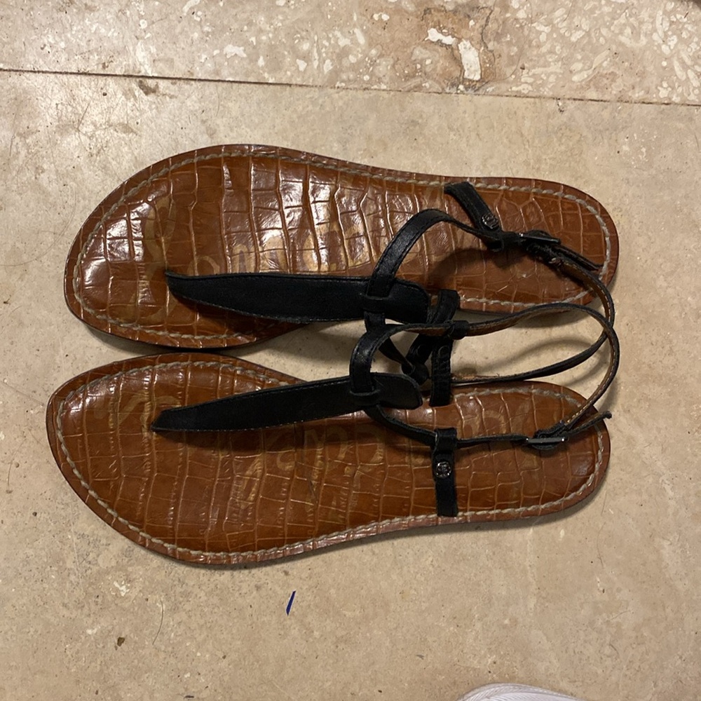 Sam Edelman Women's Gigi Thong Sandals size 6 black - Picture 2 of 5
